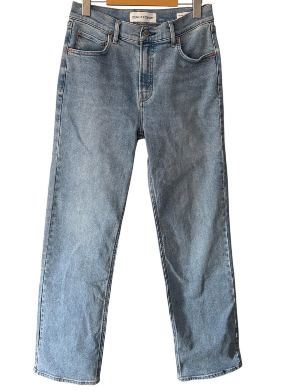Denim Forum The ‘90s Snatched Mid-Rise Straight Jean Size 28